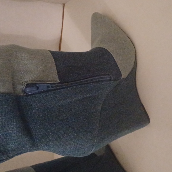 Patchwork Denim Boots - Picture 7 of 7